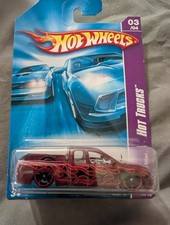 2008 Hot Wheels Nissan Titan #139 Hot Trucks Dark Red Flame M6881 Sealed New