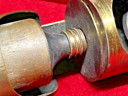 Antique 6" Portable Brass Field Microscope w/Wooden Box - Picture 9 of 10