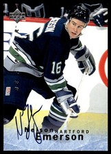 1995-96 Upper Deck Be a Player Autographs Nelson Emerson Auto Hartford Whalers
