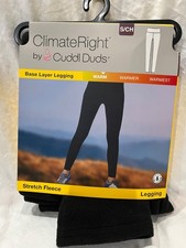 ClimateRight by Cuddl Duds Women Stretch Fleece Leggings Base Layer U pick New