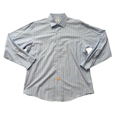 Brooks Brothers Regent Dress Shirt Mens 17-35 Blue Plaid Supima Non-Iron Casual
