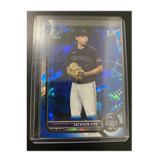 Topps 2022 Bowman Chrome Draft Sapphire Jackson Cox #BDC-174 Rockies