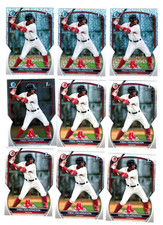 FREILI ENCARNACION 2023 BOWMAN CHROME MEGA BOX MOJO REFRACTOR RC LOT X9 RED SOX