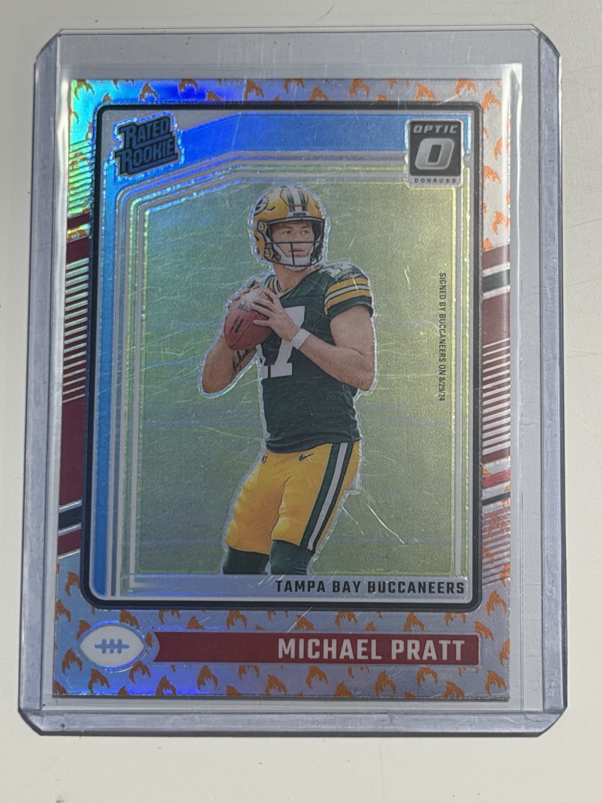 2024 Panini Donruss Optic - Rated Rookie Michael Pratt #280 Fire Prizm (RC)
