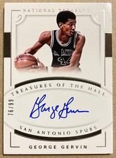 George Gervin 2017-18 National Treasures Of The Hall /99 Autograph Auto