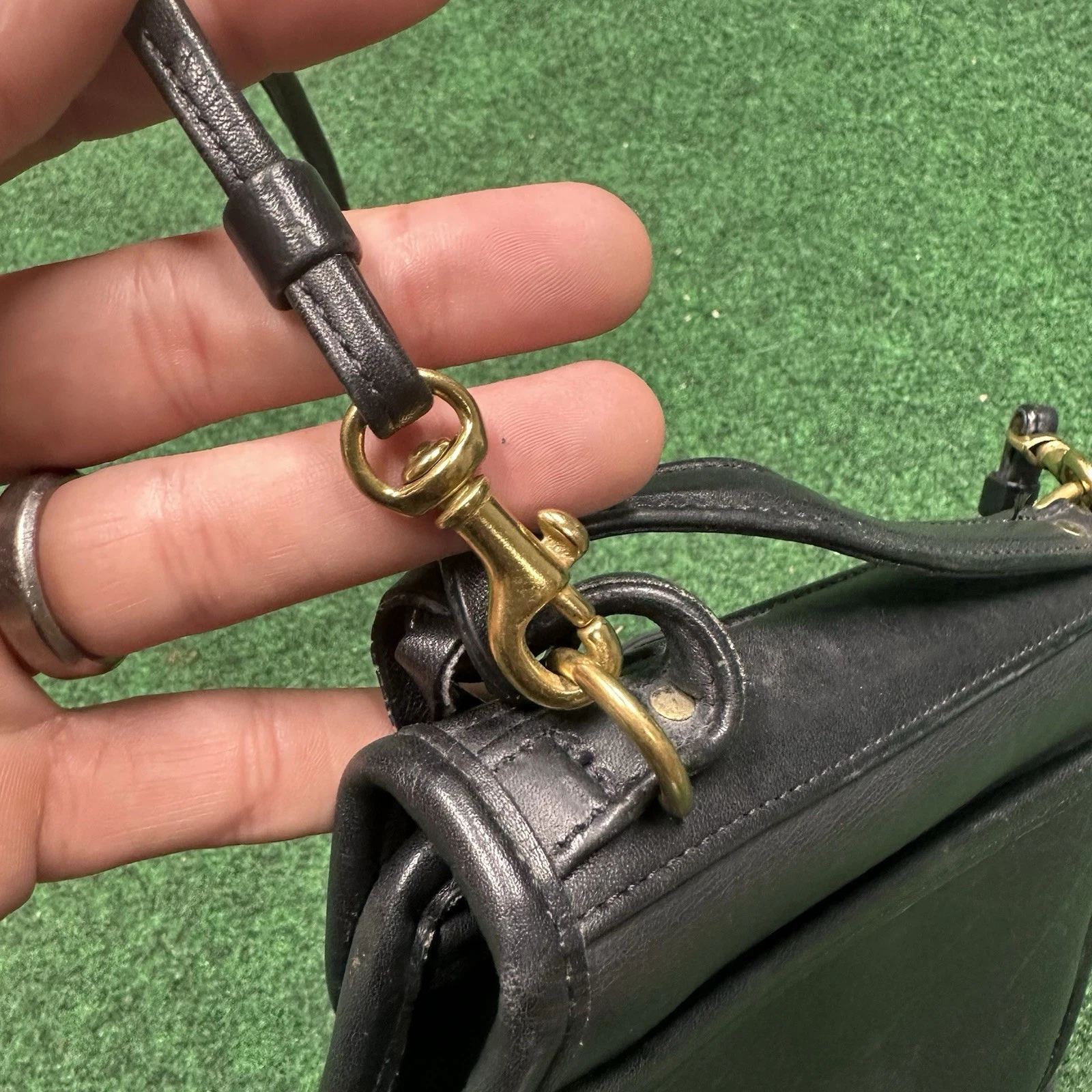 Borsa a tracolla vintage Coach Regina in pelle nera borsa a mano 9983 USA