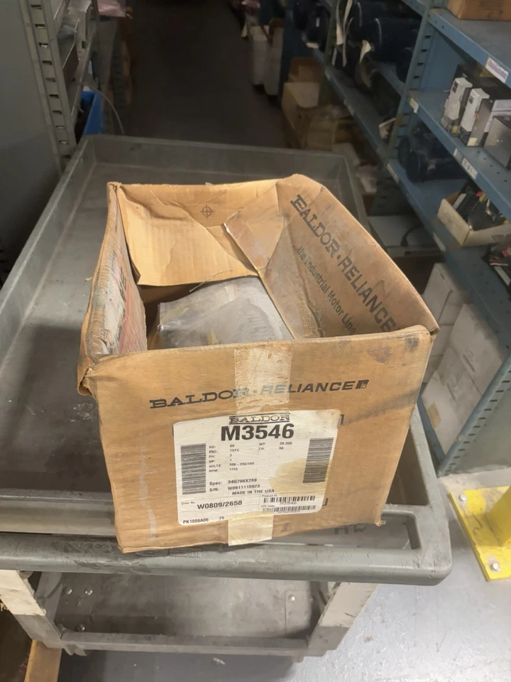 NEW BALDOR  Model M3546 3-phase 1 HP Industrial Motor - Image 2 of 4