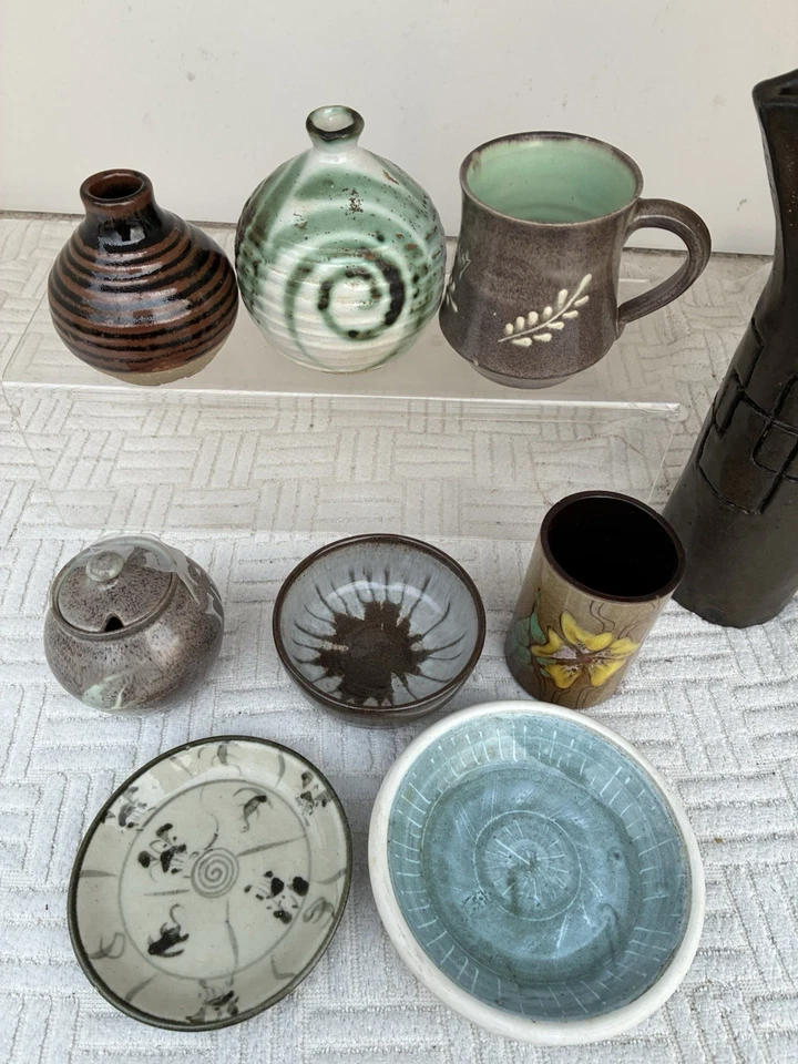 Job Lot Of Studio Pottery Vases And And Bits Some Signed - Image 2 of 4