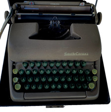VTG..SMITH & CORONA..STERLING..DARK  GRAY & GREEN KEYS..MANUAL..TYPEWRITER thumbnail