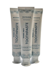 3 Packs Trader Joe's Anticavity Toothpaste Fluoride Free Whitening Peppermint