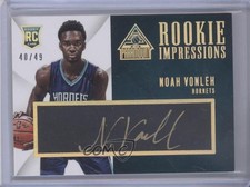 2014-15 Panini Paramount Rookie Impressions Auto 40/49 Noah Vonleh #28 Auto 0b3