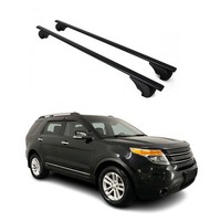 DachträGer GrundträGer FüR Ford Explorer 2011-2016 75Kg Stahl Schwarz 2 Tlg