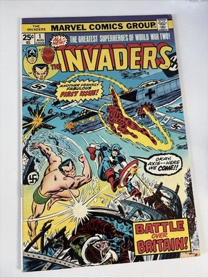 Invaders (1975) # 1 Fine Roy Thomas Frank Robbins Golden Age Captain America