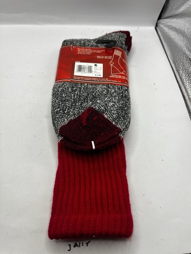 Calcetines térmicos vintage para botas al aire libre Rawlings K-Mart gris rojo tacón ajustado puntera - Imagen 3 de 7