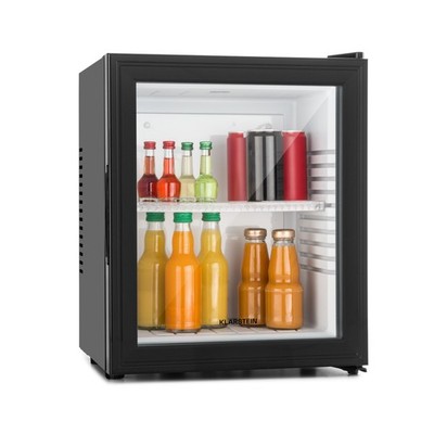 Lautlos 0dB Mini Bar Kühl Schrank Kuehlschrank Hotel Gastro Party Glas Tür NEU