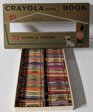 Vintage Binney  Smith 86 RETIRED Crayola Crayons With Box NO SHARPENER