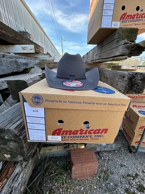 American Hat Company 7X Steel Felt Cowboy Hat  4 1/4 Inch Brim Size 7 1/2