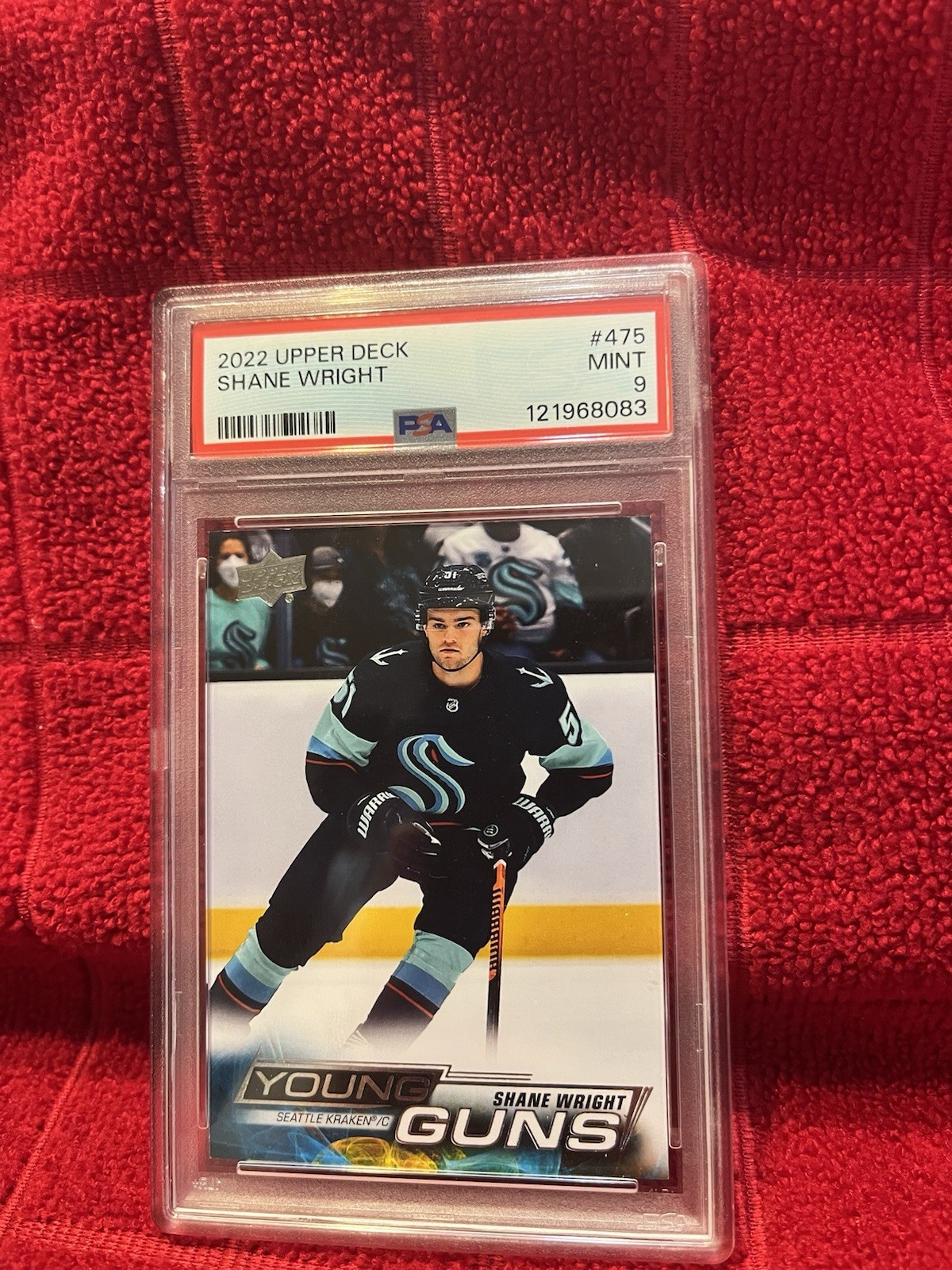 Shane Wright 2022-23 Upper Deck Young Guns RC PSA 9 Seattle Kraken no:475 NM!