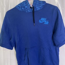 Nike Air Logo Med Pullover Hoodie Blue Youth Medium Basketball Sport