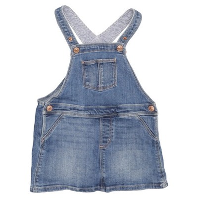 H&M, Latzkleid, Größe: 92, Blau, Elasthan/Baumwolle, Einfarbig, Denim #wYr