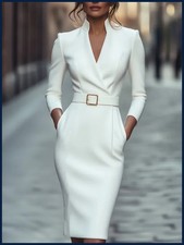 Autumn French high-end temperament celebrity small fragrant style waist dress