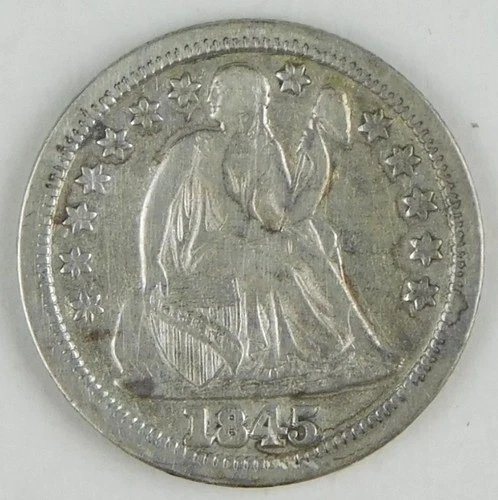 1846 10c Liberty Seated Silver Dime VG Details Cleaned Circulated Coin C4293