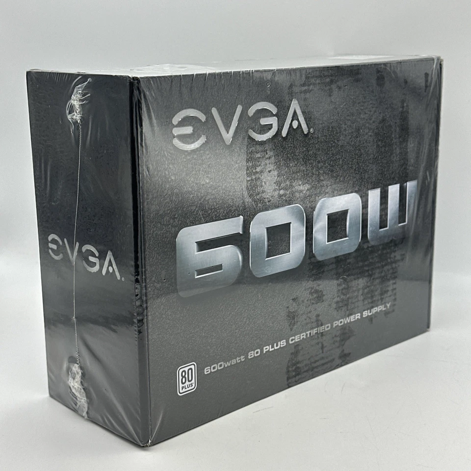 NEW EVGA 600 W1 80 Plus 600W Standard Power Supply 49A P/N 100-W1-0600-KR Sealed - Image 4 of 4