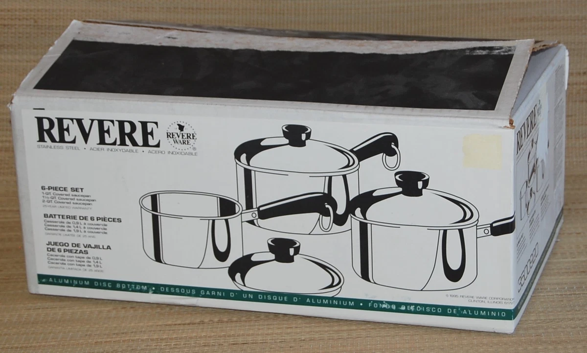 Tapas Revere Ware Acero Inoxidable - Vintage, Varios Diámetros 5 A 11 Pulgadas - ¡Elige La Tuya!