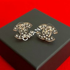 Chanel Coco Mark Earrings Women Pink One Size