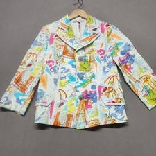 Renfrew Collection Colorful Printed Blazer Jacket Womens Size 8 Made in USA