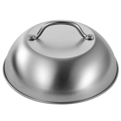 Schmelzkuppel 9 Zoll Edelstahl f??r gleichm??iges Kochen auf flachen Grills