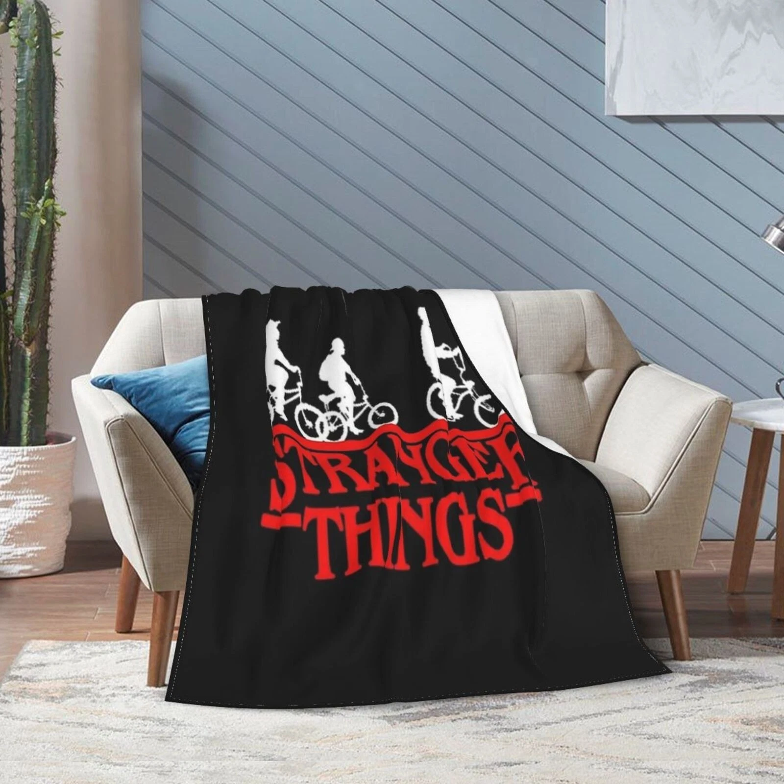 Stranger Things Retro 80s Hawskin Throw Blanket
