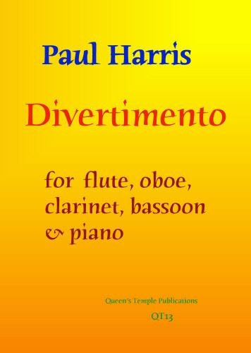 Divertimento (fl, ob, clt, bssn & Piano), Paul Harris, Printed Music