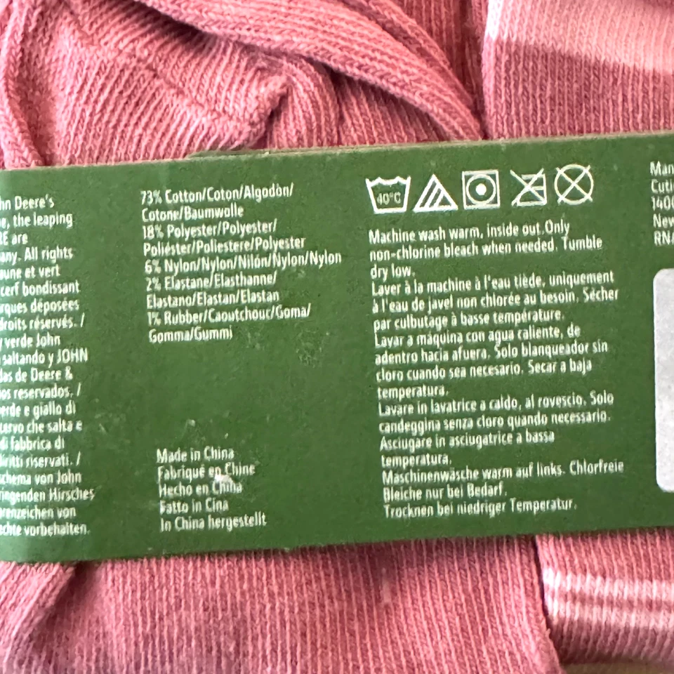 Носки короткие для девочек John Deere упаковка 6 шт. размер 2T-4T сельскохозяйственные животные розовые желтые белые - Изображение 3 из 4