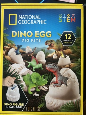 National Geographic Dino Egg Dig Kits 12 Complete Dig Kits Dinosaur NEW