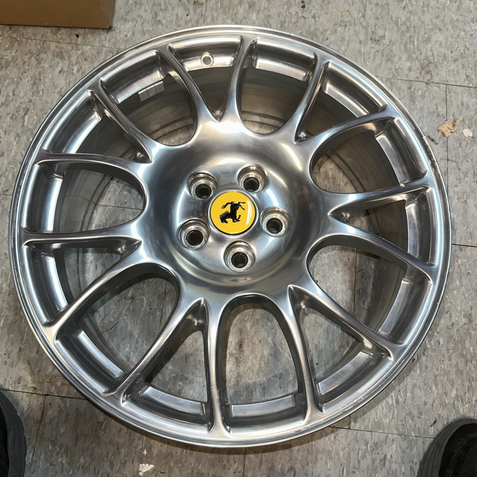 Ferrari 599 BBS 7.5 X 19 Front Original 239652 Pol Repainted 239705. Damaged.