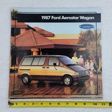 1987 Ford Aerostar Wagon Original Sales Brochure Xlt Xl Minivan Dealer Catalog