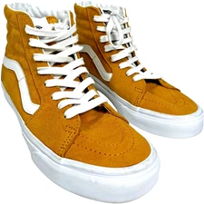 Vans High-top Mustard Heiq Water Repellent Leather Suede Unisex Sneakers M7.5 W9