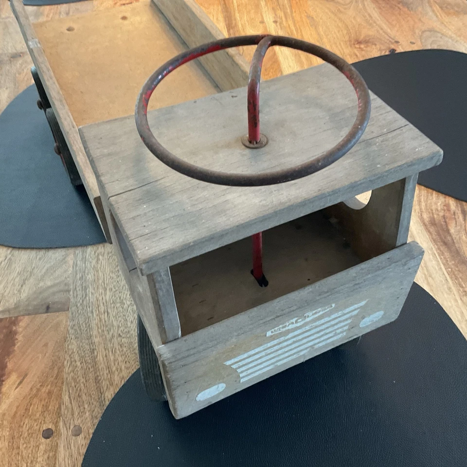 Holz Lastwagen Wisa Gloria / Holzspielzeug Sammler Deko Kipper Massiv Schwer Rar - Bild 2 von 4