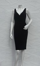 Vintage Lauren Ralph Lauren Sleeveless Bodycon Ruched Dress in Black size 2