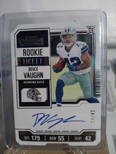 2023  Contenders - Rookie Ticket Deuce Vaughn #108 Jersey Number Variation/42