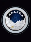 Alaska Mint 1 oz. Gold Nugget Silver Round "1994 Seal of The State of Alaska"