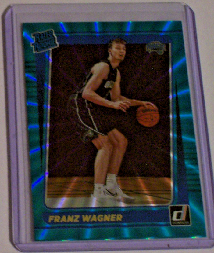 2021-22 Donruss Teal Holo Laser Rookie Parallel Franz Wagner #235 Magic Michigan