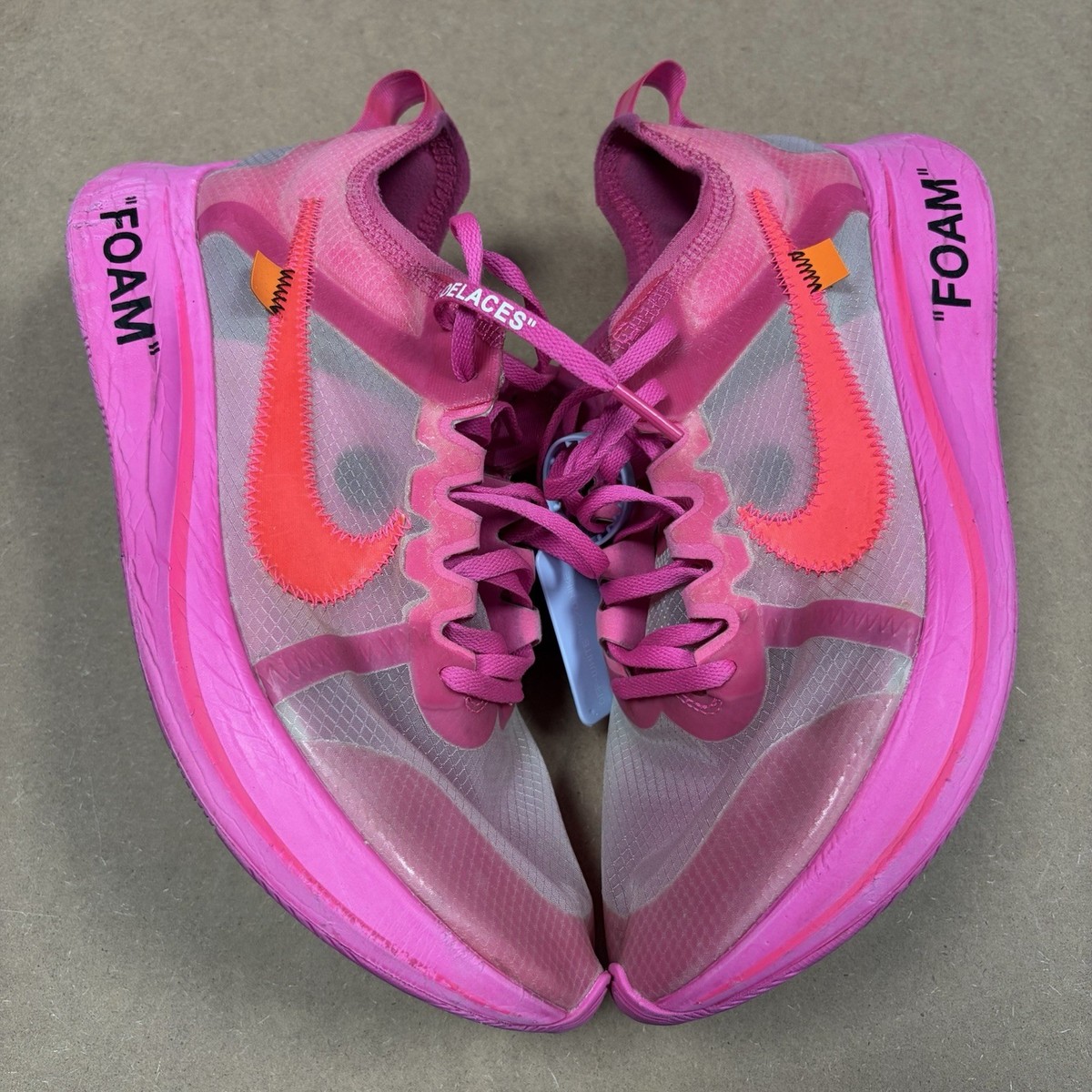 Nike Off-White x Zoom Fly SP Men's Size 10 Tulip Pink/Racer Pink