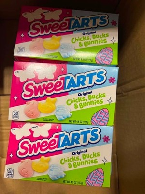 3x Sweetarts Chicks Ducks Bunnies Easter Candy 4.5oz box Each (3 Pack)