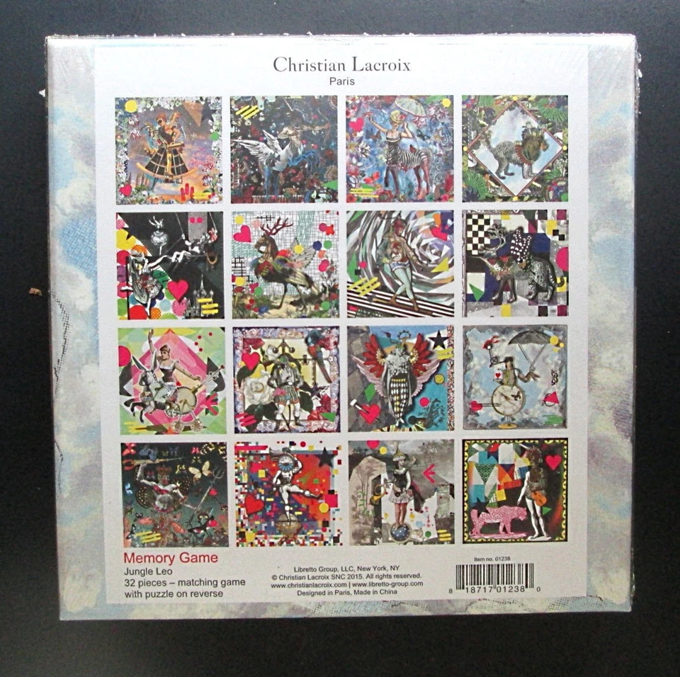 CHRISTIAN LACROIX  MEMORY GAME SEALED FANTASTIC ART PUZZLE - Image 3 of 3