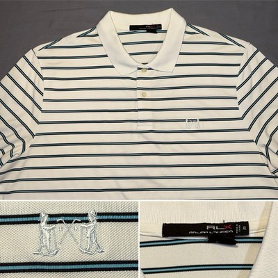 NGLA XL National Golf Links of America RLX Ralph Lauren Polo Golf Shirt White