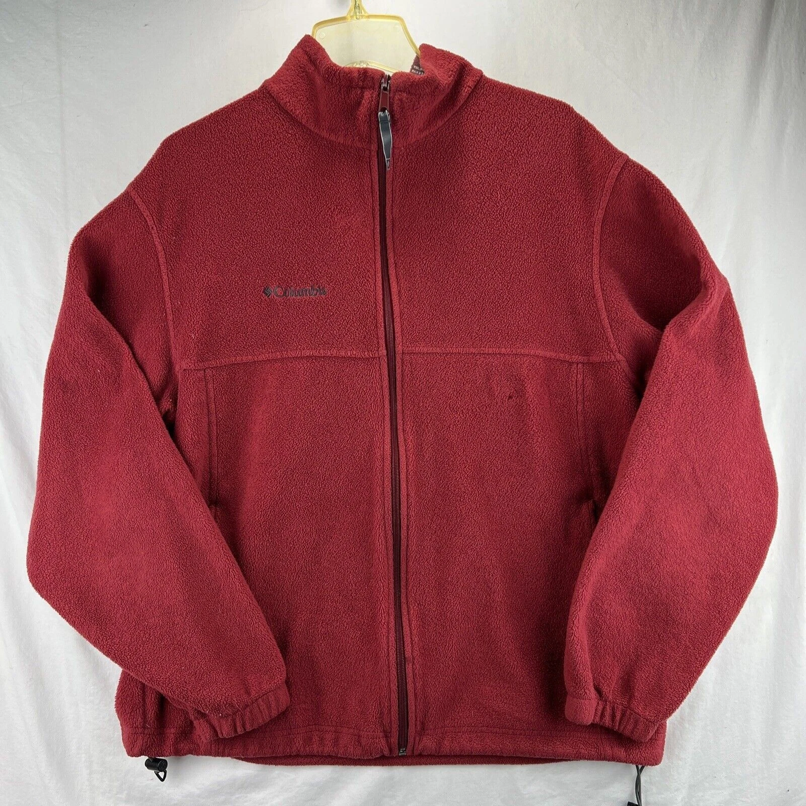 Columbia Jacket Adult Large Rust Red Fleece Full Zip Pockets Steens Mountain