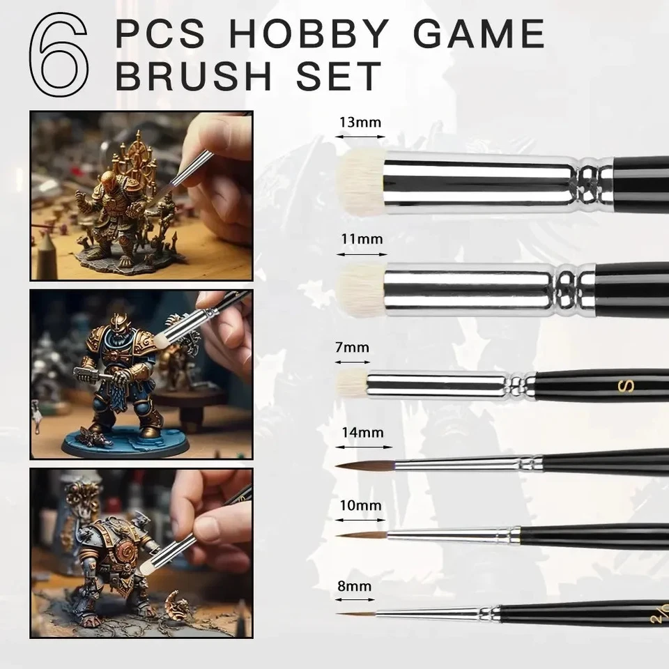 Kolinsky Brush & Drybrush Set 6 Brushes - image 2 of 2