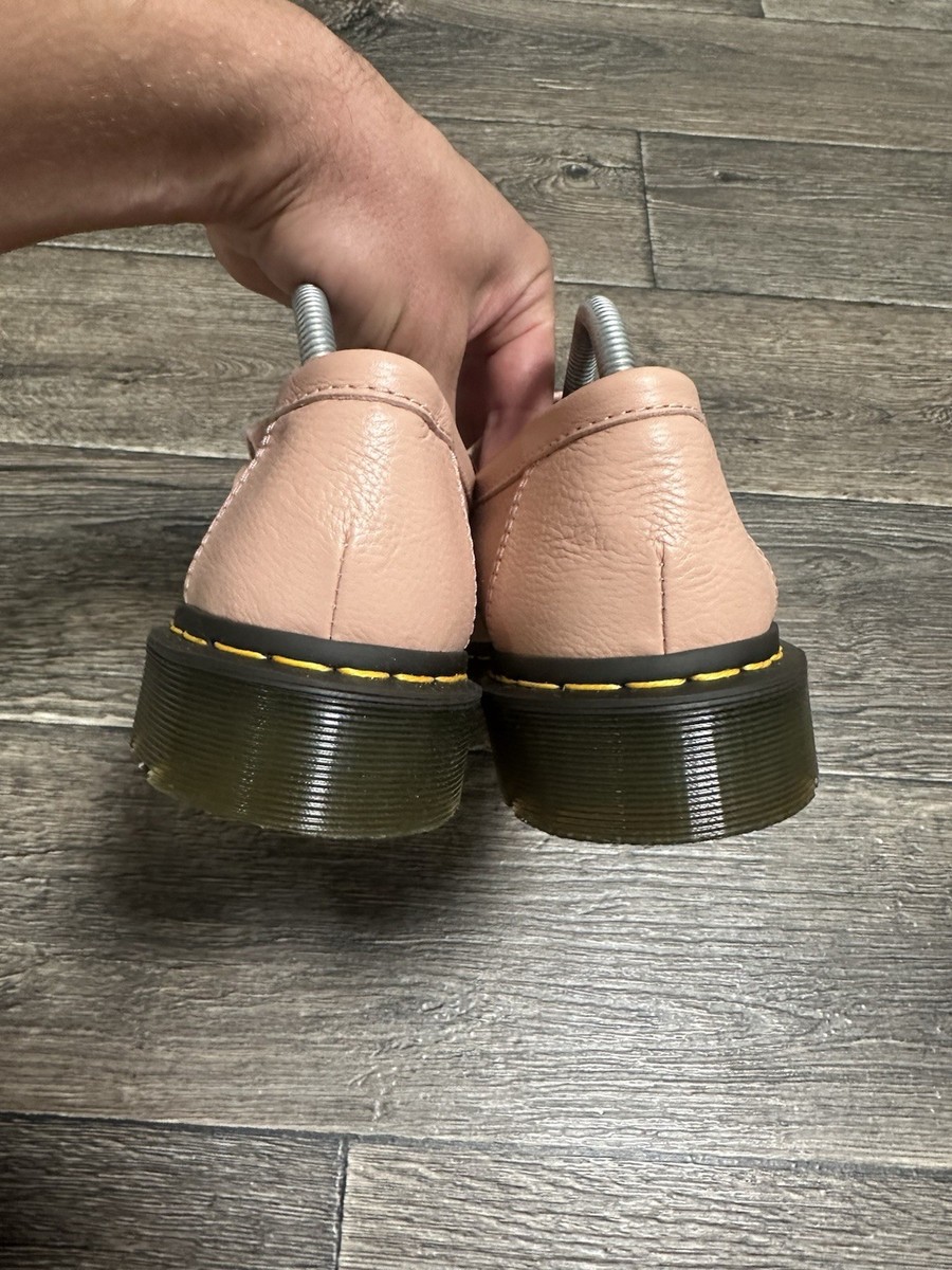 dr martens adrian loafers women leather peach eu41 uk7 us9 | eBay